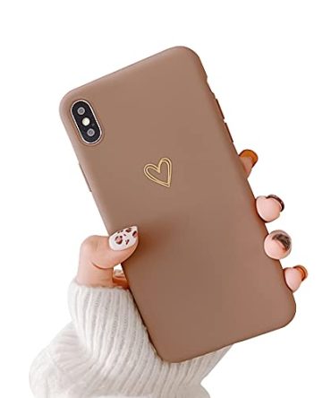 Brown iPhone Xs Slim Soft Liquid Case