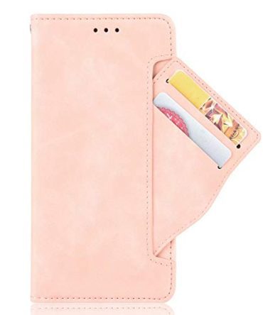 Pink Galaxy F42 5G Case with Card Slots Shockproof