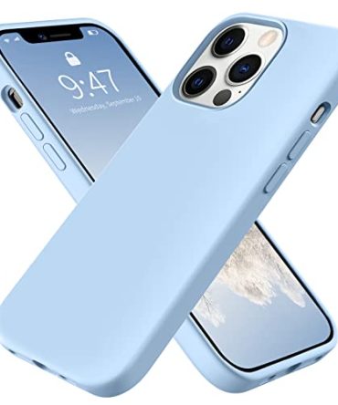 Light Blue Anti-Scratch Microfiber iPhone 13 Pro Max Case