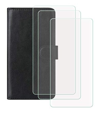 PU Leather Case with Credit Card Slots and Stand Protective Cover