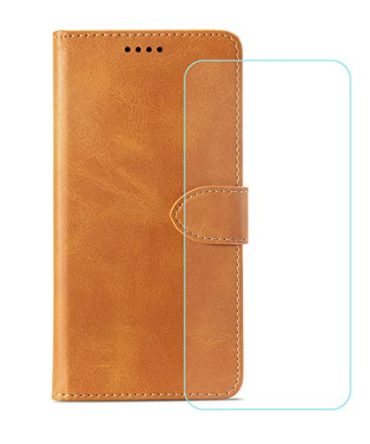 Flip PU Leather Case with Credit Card Slots Protective Cover