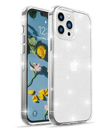 Mxkure Clear Glitter Designed for iPhone 13 Pro Max