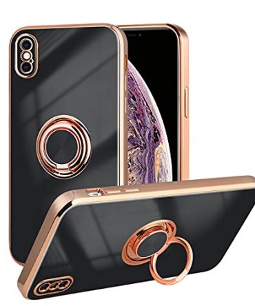 iPhone Xs MAX Slim Case with Ring Holder Kickstand