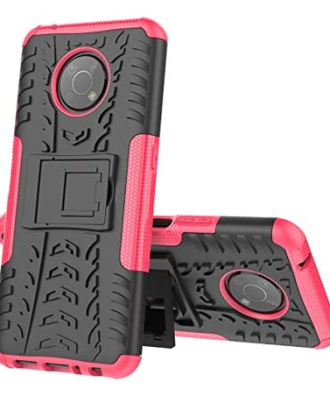 Pink Nokia G300 Case Heavy Duty Military Grade Armor Stand