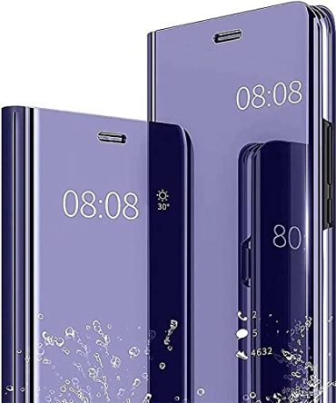 Purple Huawei P50 Pocket Case Smart Mirror flip