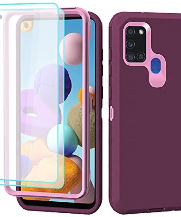 Aimoll-88 for Samsung A21S Case with 2 x Screen Protector