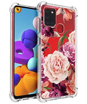 Osophter for Samsung Galaxy A21S Case Flower