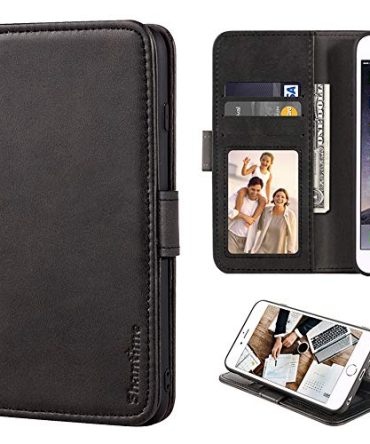 Leather Wallet Case with Cash & Card Slots Soft TPU