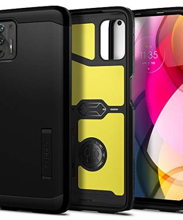 Black Moto G Stylus 2021 Case Spigen Tough Armor