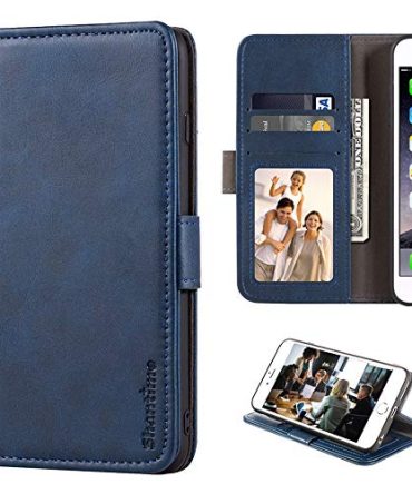 Leather Wallet Case with Cash & Card Slots Soft TPU