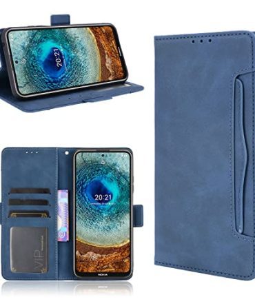 Blue Nokia X100 5G Wallet Case Magnetic Closure Flip