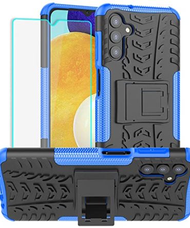 Blue Galaxy A13 Silicone Case with Kickstand