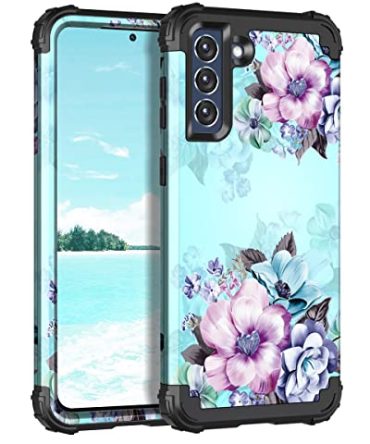 Floral Three Layer Heavy Duty Sturdy Shockproof