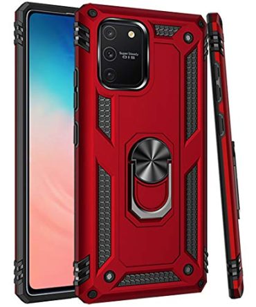 Red Samsung S10 Lite Case Magnetic Car Ring Holder