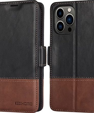 Genuine Leather Flip Magnetic Wallet Case