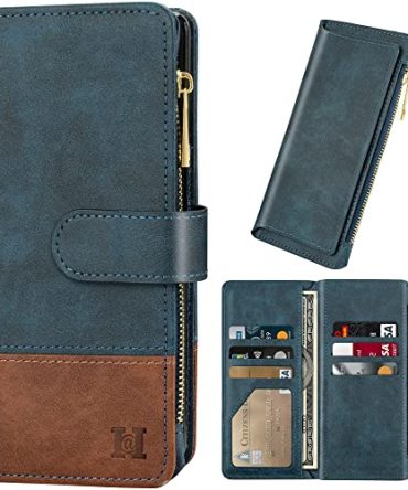 Blue Samsung Z Fold 2 Flip Leather Cover