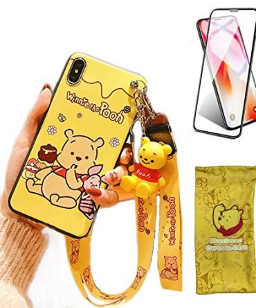 iPhone Xs Max Case HD Screen Protector Cartoon 3D