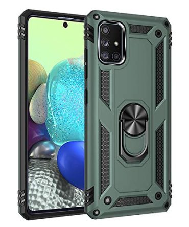 Dark Green Samsung A71 5G Case with Kickstand