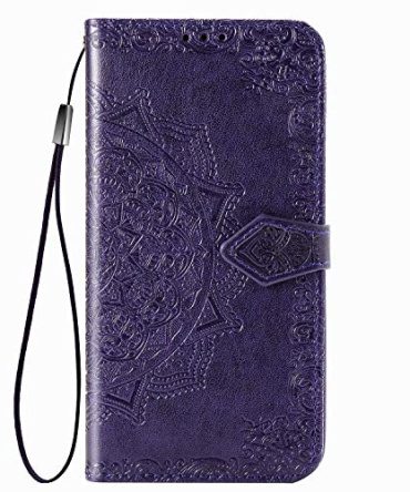 Purple Samsung F42 5G Cover Flip Wallet Case