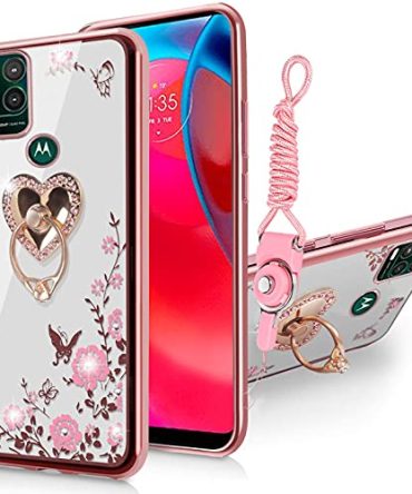 Rose Gold Moto G Stylus 5G Glitter Case