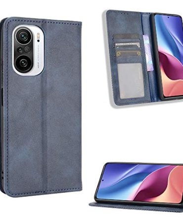 Blue Leather Case for Xiaomi Poco F3