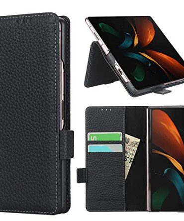 Samsung Galaxy Z Fold 2 5G (2020) Genuine Leather Wallet Case