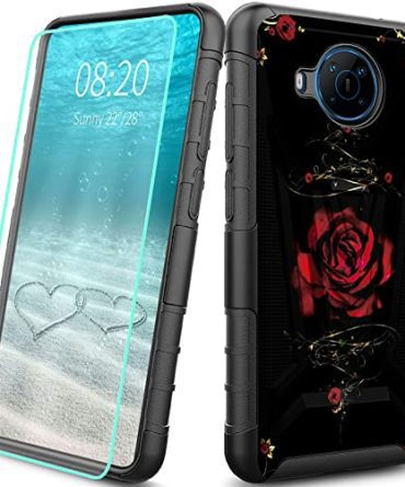 Red Rose Nokia X100 Phone Case with Tempered Glass Screen Protector