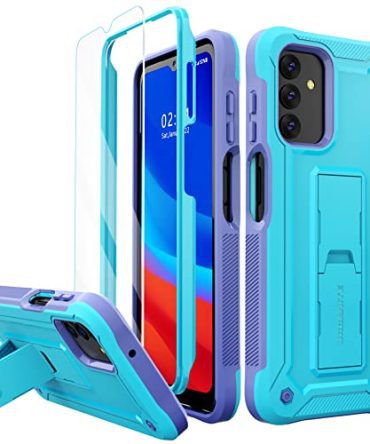 Blue and Purple Samsung A13 5G Case with Kickstand