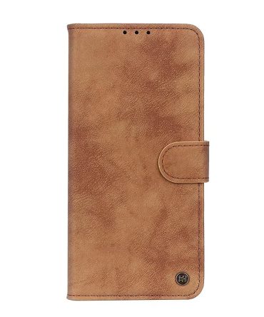 Brown Leather Flip Folio Wallet Cover with Card Slots