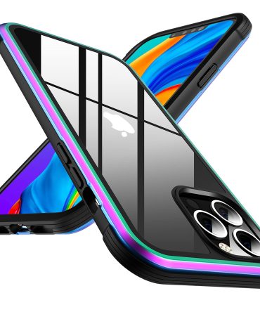 Iridescent Transparent iPhone 13 Pro Max Case Soft Edges