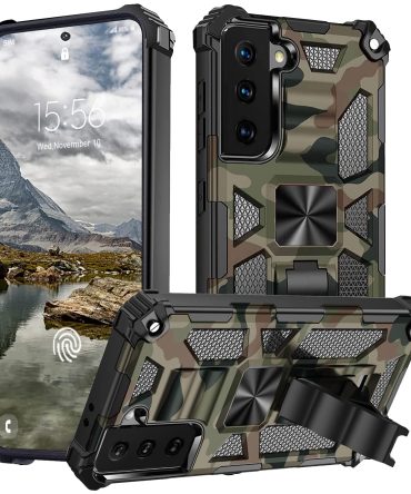 Xeber for Samsung Galaxy S21 FE Case Camo Camouflage Cover ​